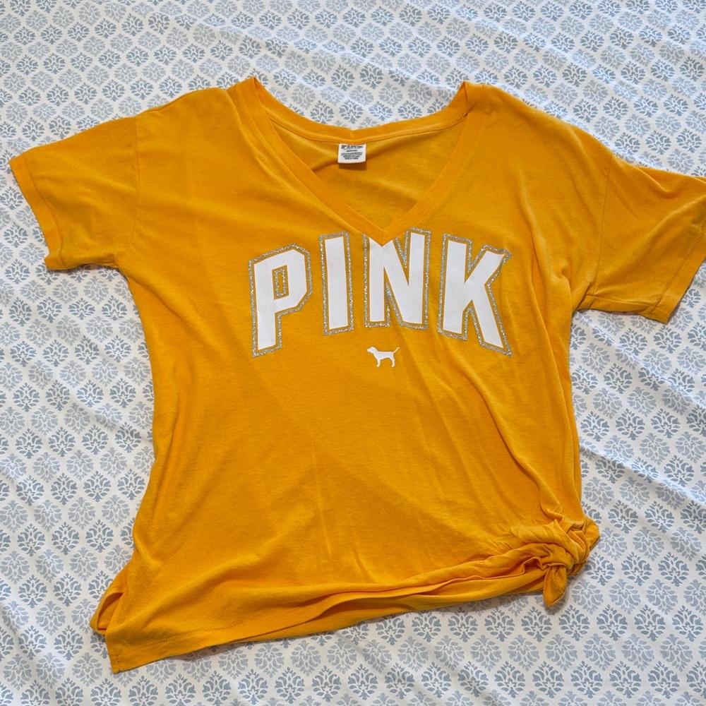 PINK Victoria's Secret Yellow T-Shirt